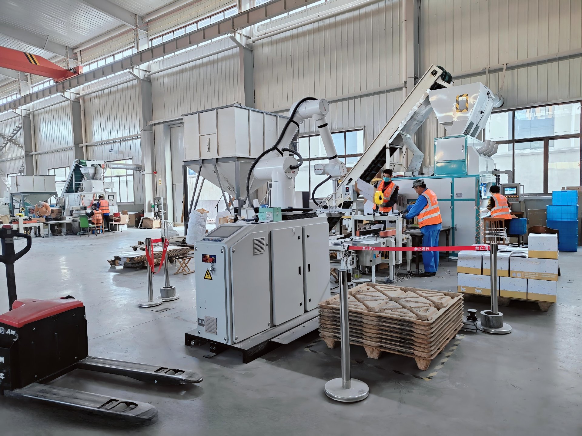 Fully automated tofu cat litter production line