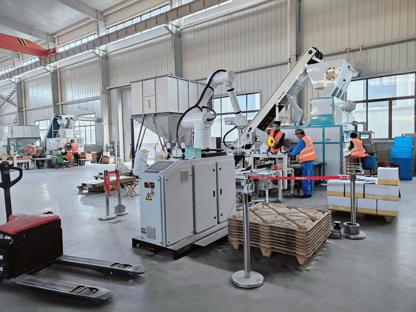 Fully automated tofu cat litter production line