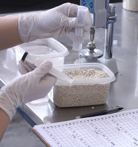 Water absorption test