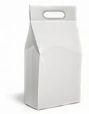 Back sealing bag with heat-sealing handle